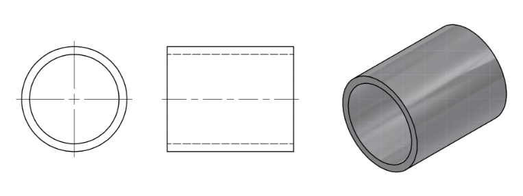 Diagram of Alumina Ceramic material being used as liner for pipes and hoses